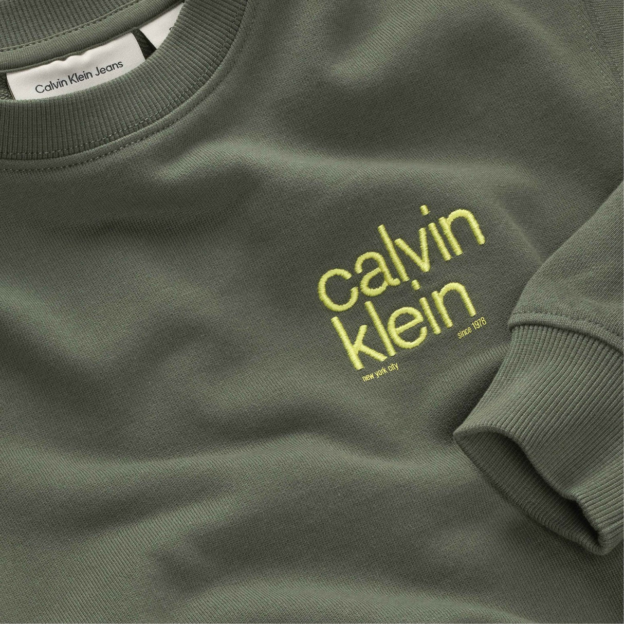 Calvin Klein Thyme Relaxed Back Print Cn Sweatshirt