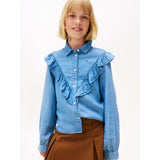 Tommy Hilfiger Denim Ruffle Blus L/S