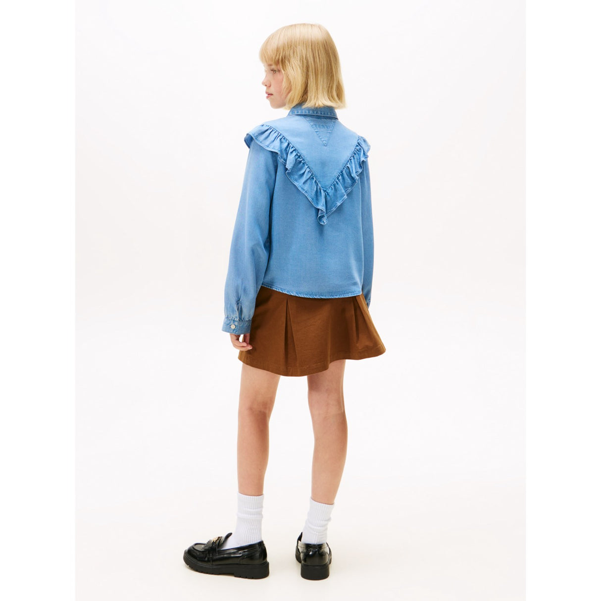 Tommy Hilfiger Denim Ruffle Blus L/S