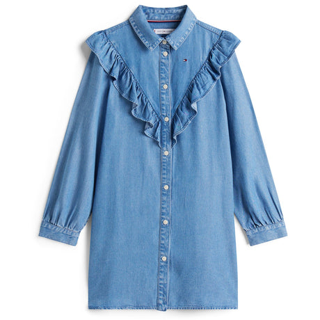 Tommy Hilfiger Denim Ruffle Skjorta Klänning