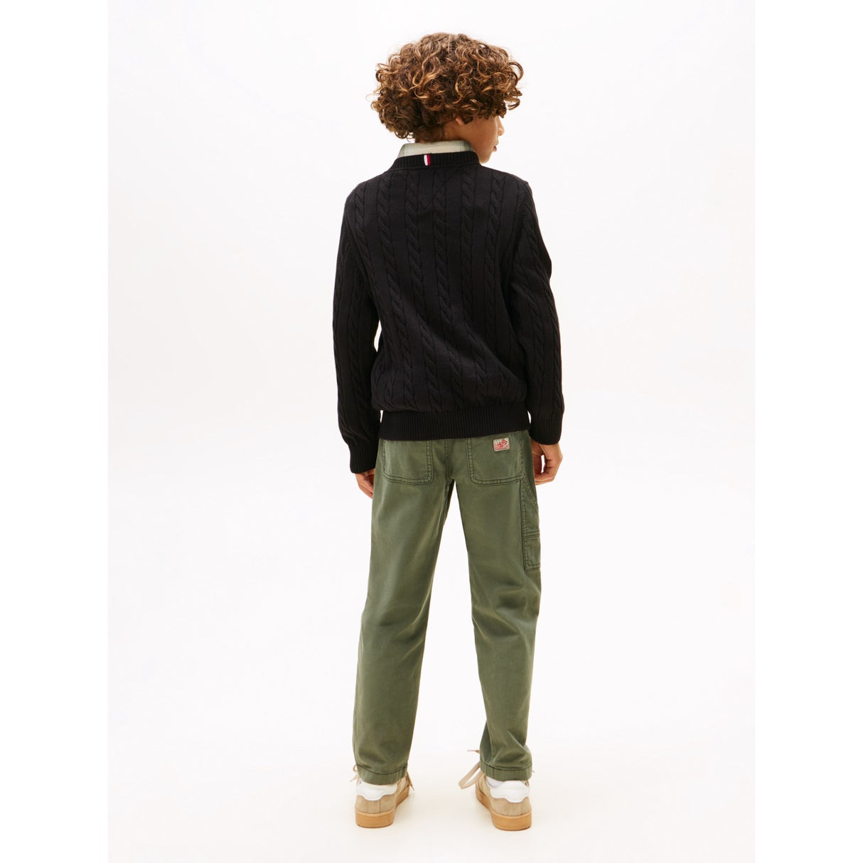 Tommy Hilfiger Black Bomull Cable Sweater