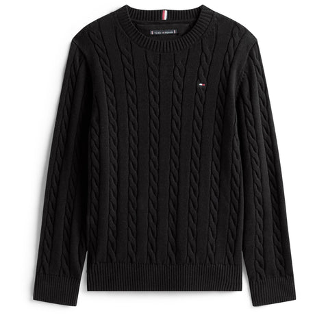 Tommy Hilfiger Black Bomull Cable Sweater