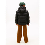 Tommy Hilfiger Black Matt Och Shine Embossed Jacka