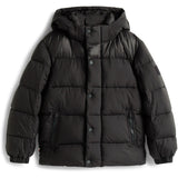 Tommy Hilfiger Black Matt Och Shine Embossed Jacka