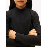 Tommy Hilfiger Black Mock Neck Topp Ls