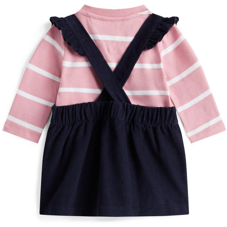 Tommy Hilfiger Dark Night Navy Baby Cord Dungaree Klänning Sett