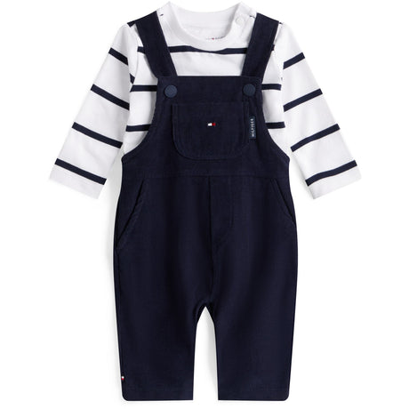 Tommy Hilfiger Dark Night Navy Baby Cord Dungaree Sett