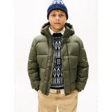 Tommy Hilfiger Pewter Green Matt Och Shine Embossed Jacka