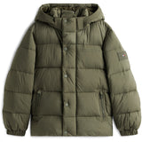 Tommy Hilfiger Pewter Green Matt Och Shine Embossed Jacka