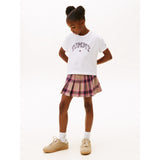 Tommy Hilfiger White Varsity Sateen Graphic Tee S/S