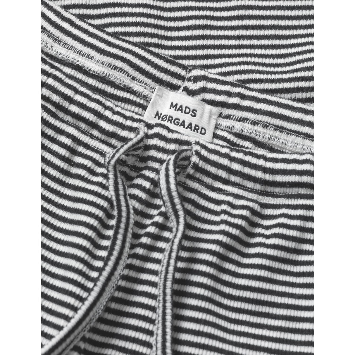 Mads Nørgaard Black/Vanilla Ice 2X2 Bomull Stripe Verona Byxor