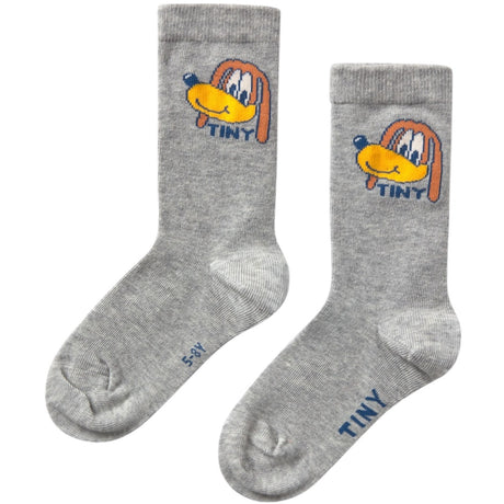TinyCottons Medium Grey Heather Dog Medium Strumpor