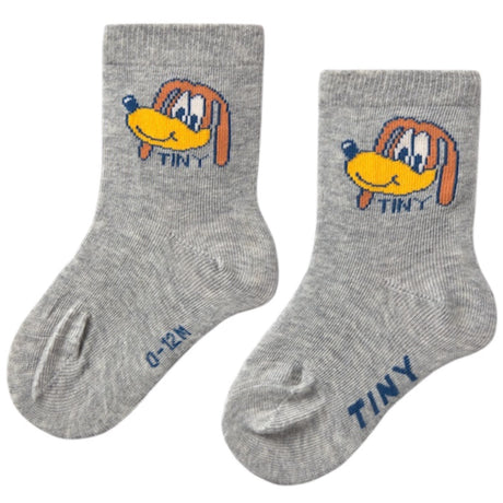 TinyCottons Medium Grey Heather Dog Medium Strumpor