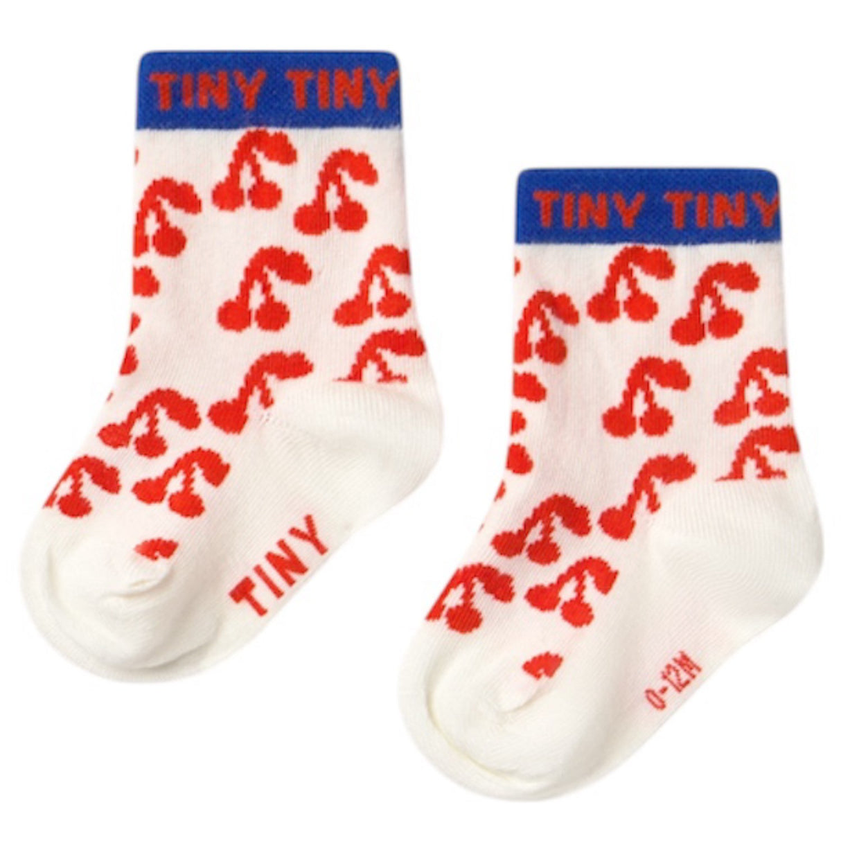 TinyCottons Off-White Cherries Medium Strumpor