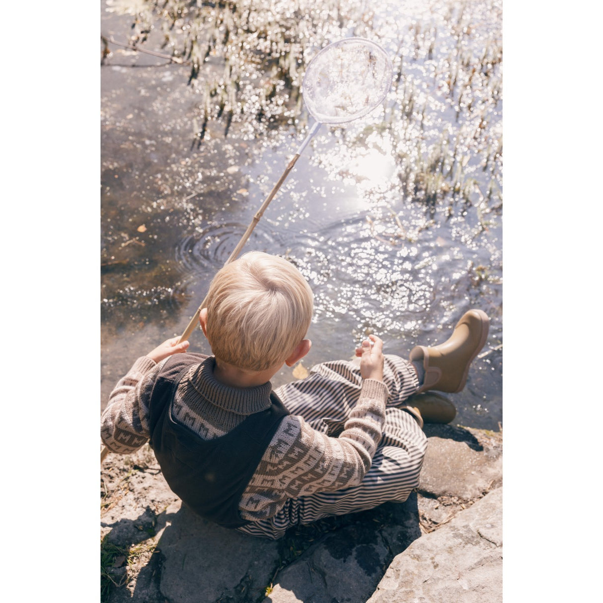 MarMar Heavy Knit Pattern Terre Stripe Talmi Stickad Blus