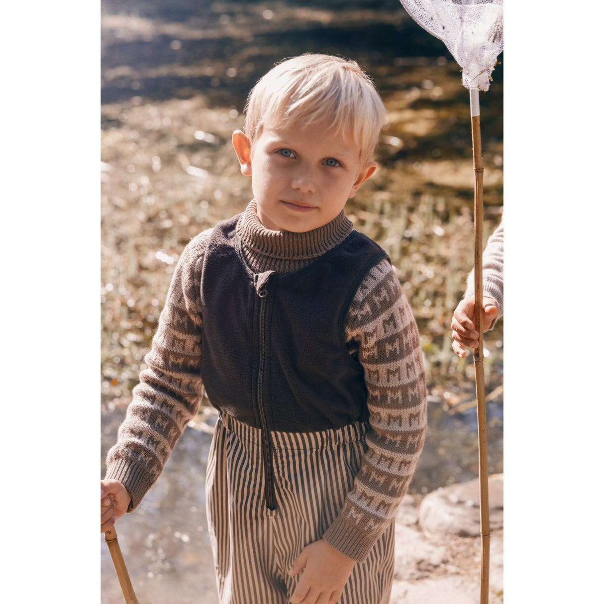 MarMar Heavy Knit Pattern Terre Stripe Talmi Stickad Blus