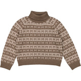 MarMar Heavy Knit Pattern Terre Stripe Talmi Stickad Blus