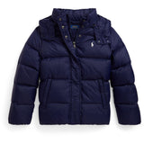 Polo Ralph Lauren Newport Navy W White Pp Girl Bomber Jacka