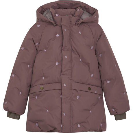 En Fant Rose Taupe Jacka Puffer W. Embroidery