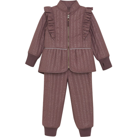 En Fant Rose Taupe Termisk Sett W.Glitter