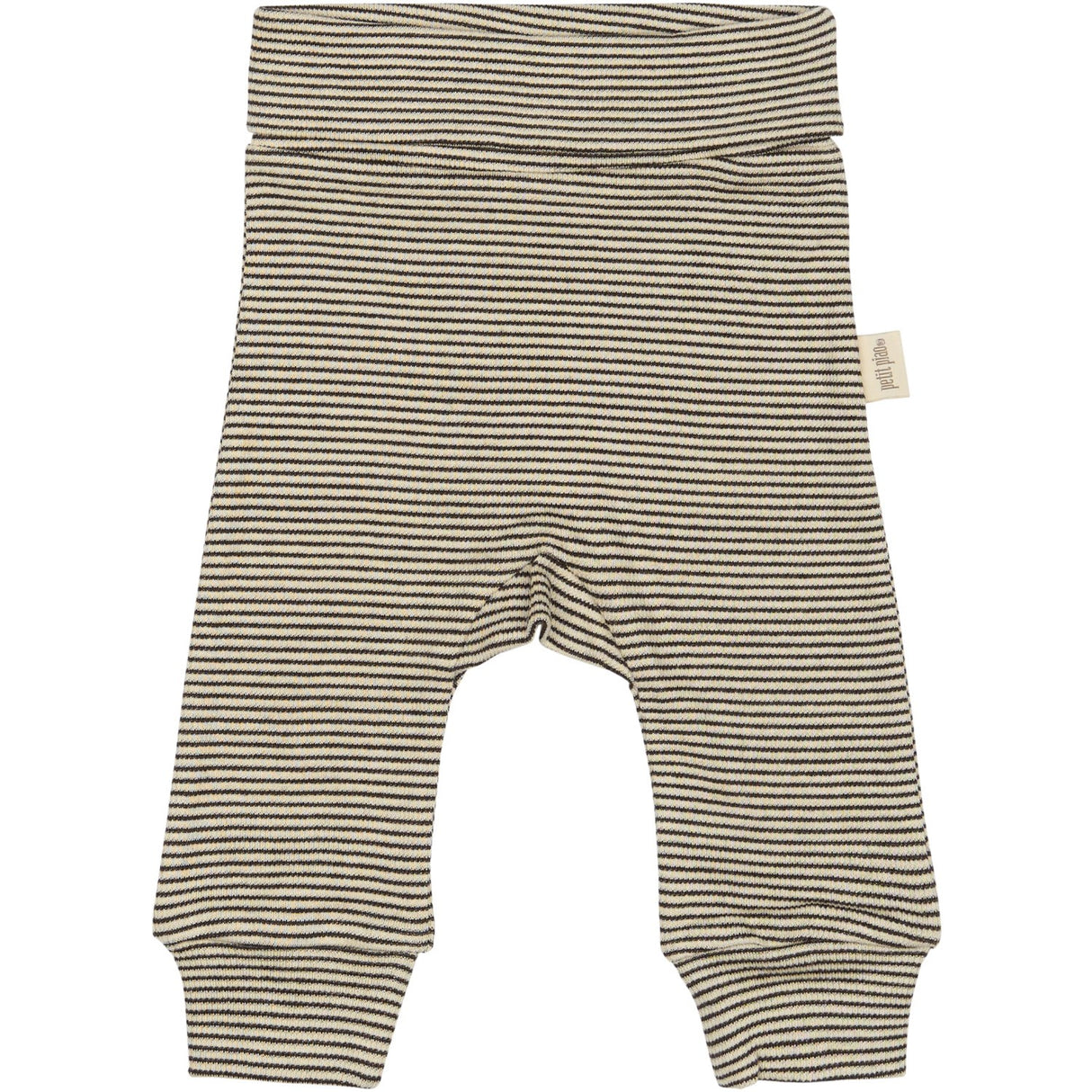 Petit Piao Coffee Bean/Dark Off White PPDian Fold Leggings Stripe NOOS