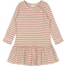 Petit Piao Nostalgic Rose/off White Klänning L/S Modal Striped