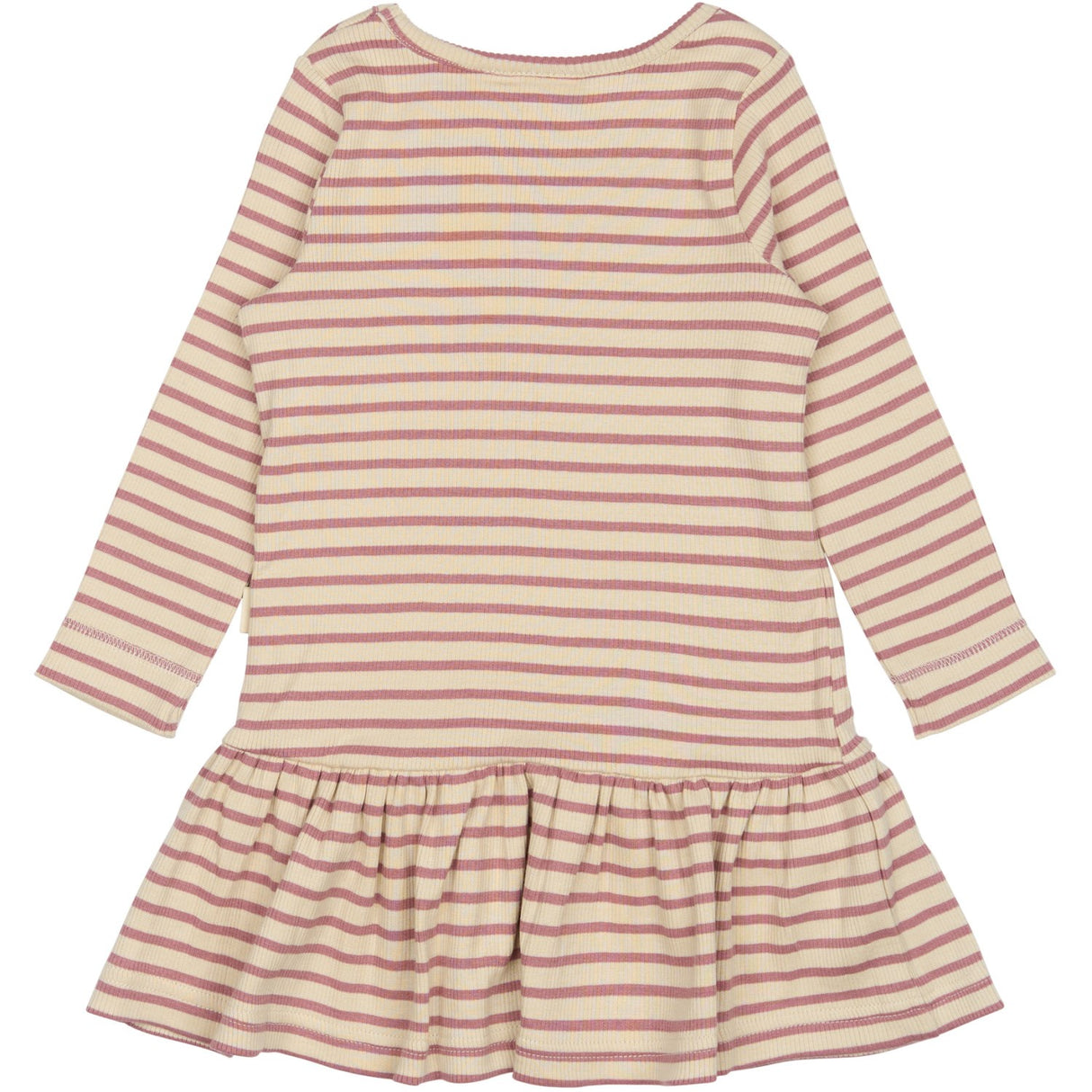 Petit Piao Nostalgic Rose/off White Klänning L/S Modal Striped