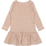 Petit Piao Nostalgic Rose/off White Klänning L/S Modal Striped