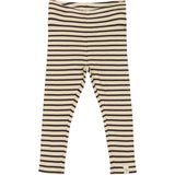 Petit Piao Coffee Bean/off White Legging Modal Striped
