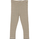 Petit Piao Coffee Bean/off White Legging Modal Striped