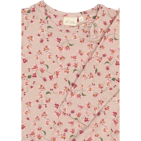 Petit Piao Autumn Anemon Klänning L/S Gather Printed