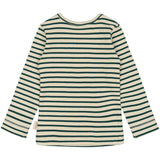 Petit Piao Dark Sea/off White T-shirt L/S Modal Striped