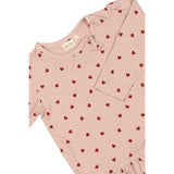 Petit Piao Heart Klänning L/S Gather Printed