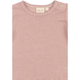 Petit Piao Nostalgic Rose/Dark Off White PPDante T-Shirt L/S Meriono Ull Striped