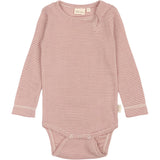 Petit Piao Nostalgic Rose/Dark Off White PPDante Body L/S Merino Ull Striped