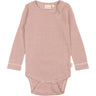 Petit Piao Nostalgic Rose/Dark Off White PPDante Body L/S Merino Ull Striped