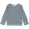 Petit Piao Ensign Blue/dark Off White PPDante T-Shirt L/S Meriono Ull Striped