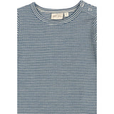 Petit Piao Ensign Blue/dark Off White PPDante T-Shirt L/S Meriono Ull Striped