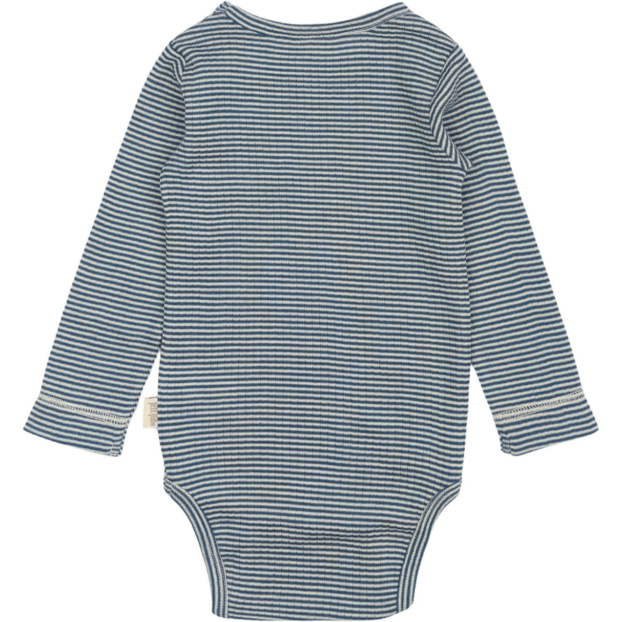 Petit Piao Ensign Blue/dark Off White PPDante Body L/S Merino Ull Striped
