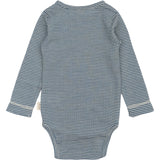 Petit Piao Ensign Blue/dark Off White PPDante Body L/S Merino Ull Striped