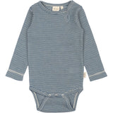 Petit Piao Ensign Blue/dark Off White PPDante Body L/S Merino Ull Striped