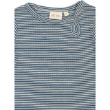 Petit Piao Ensign Blue/dark Off White PPDante Body L/S Merino Ull Striped
