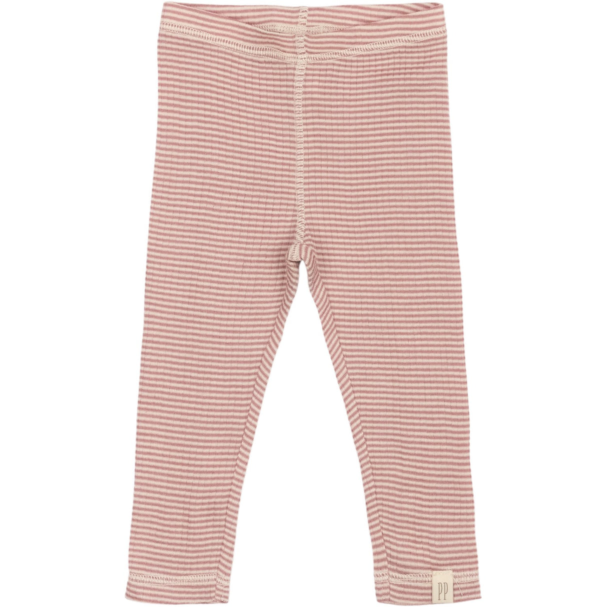 Petit Piao Nostalgic Rose/Dark Off White PPDante Leggings Merino Ull Striped