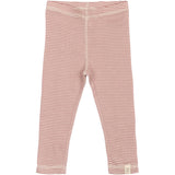 Petit Piao Nostalgic Rose/Dark Off White PPDante Leggings Merino Ull Striped