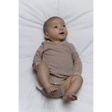 Petit Piao Nostalgic Rose/Dark Off White PPDian Body L/S Fold Over Stripe NOOS