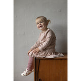 Petit Piao Nostalgic Rose/off White Klänning L/S Modal Striped