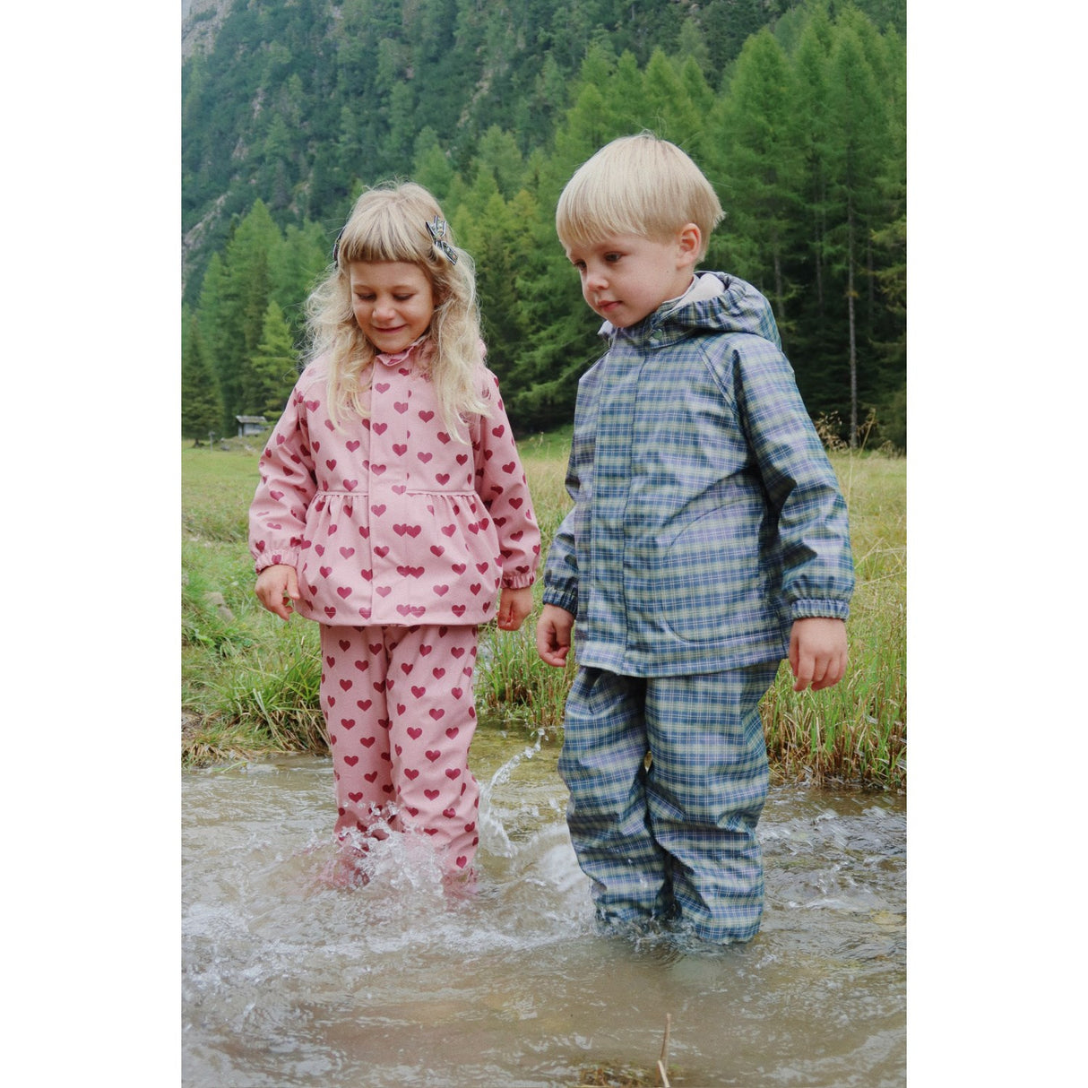 Konges Sløjd Laurel Blue Check Rainy Palme Sett