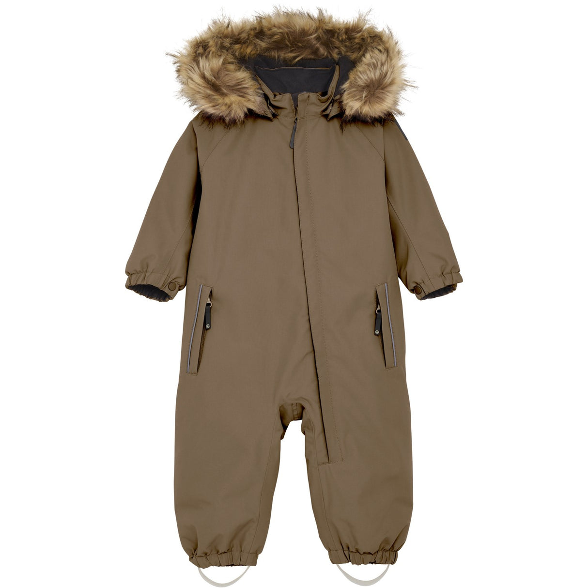 Color Kids Fossil Baby Coverall W. Fake Päls
