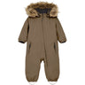 Color Kids Fossil Baby Coverall W. Fake Päls