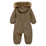 Color Kids Fossil Baby Coverall W. Fake Päls